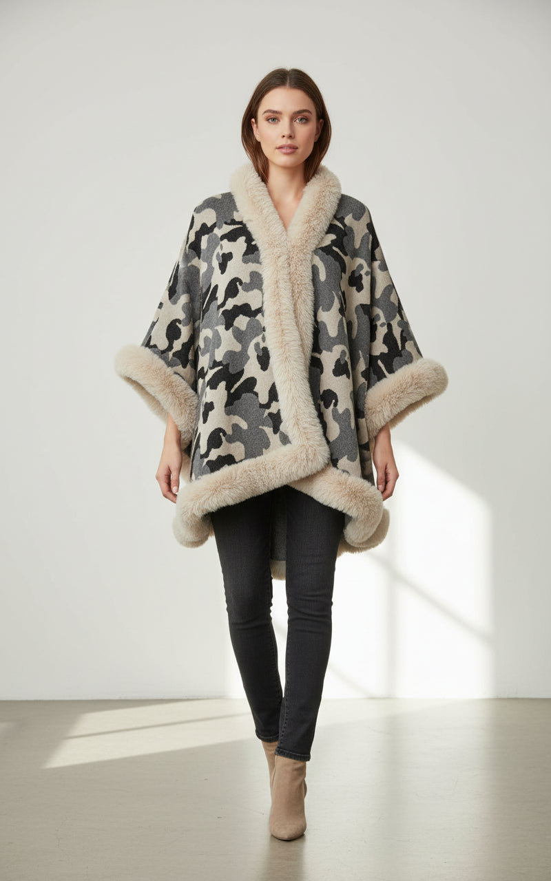 Poncho blanket for the cold