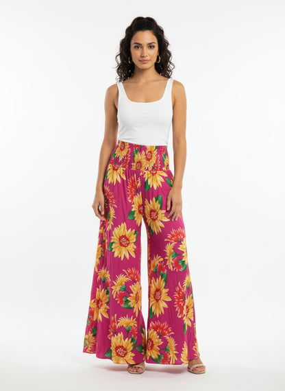 Palace trousers in floral fabric