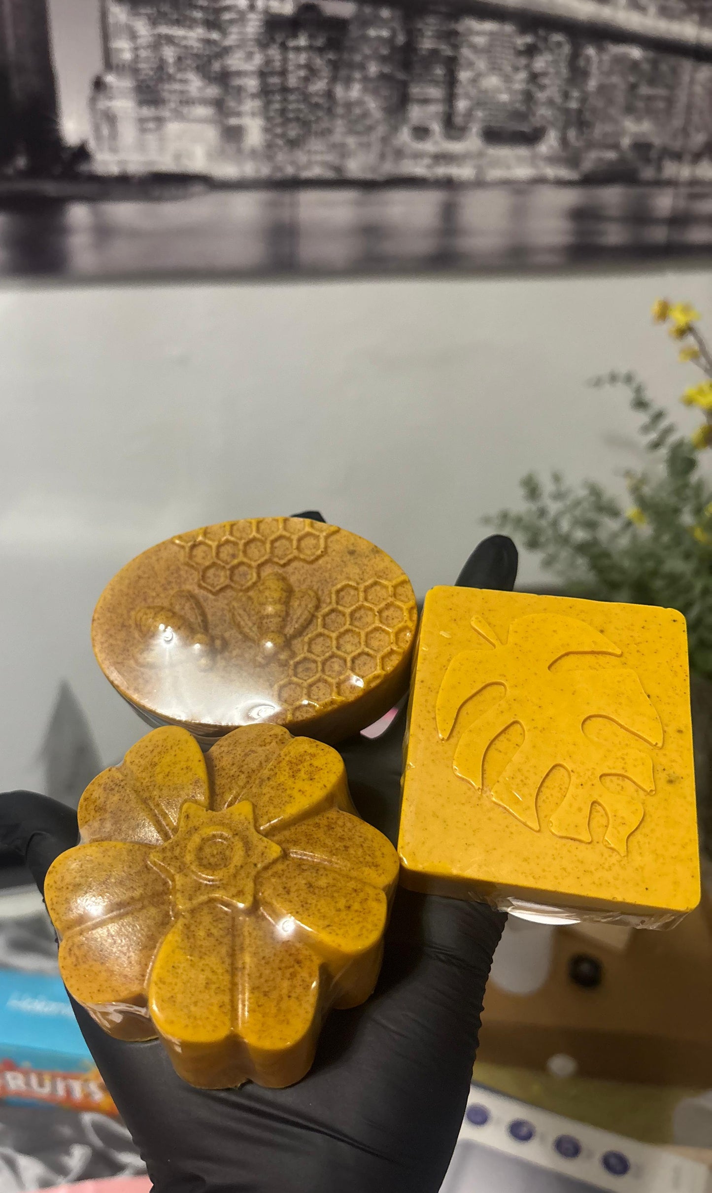 Handmade natural turmeric soap for face blemishes #1