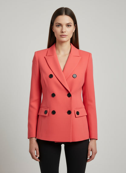 Beautiful red jacket with button design