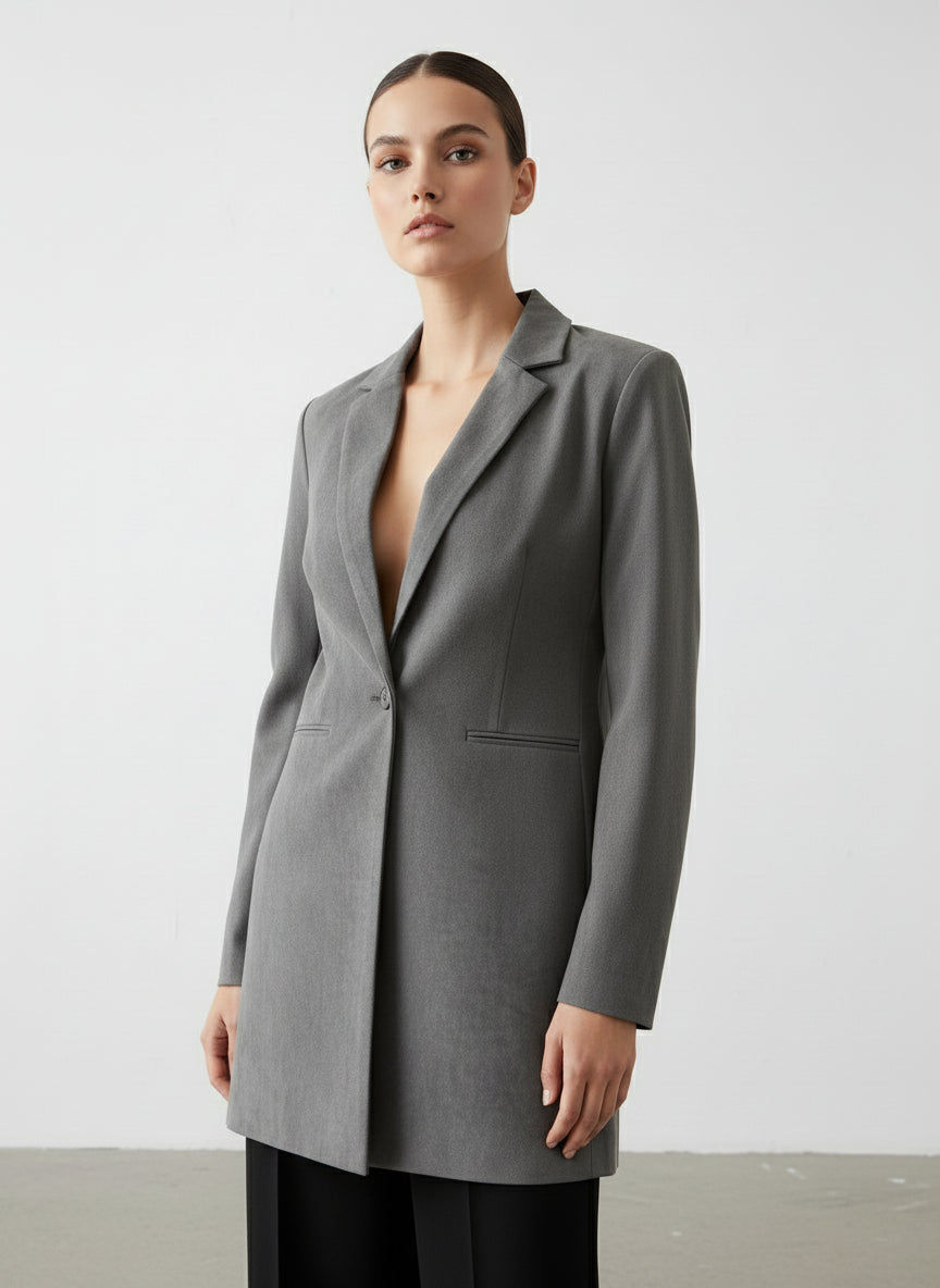 Formal wear blazer in combination with yes but on the sides 3