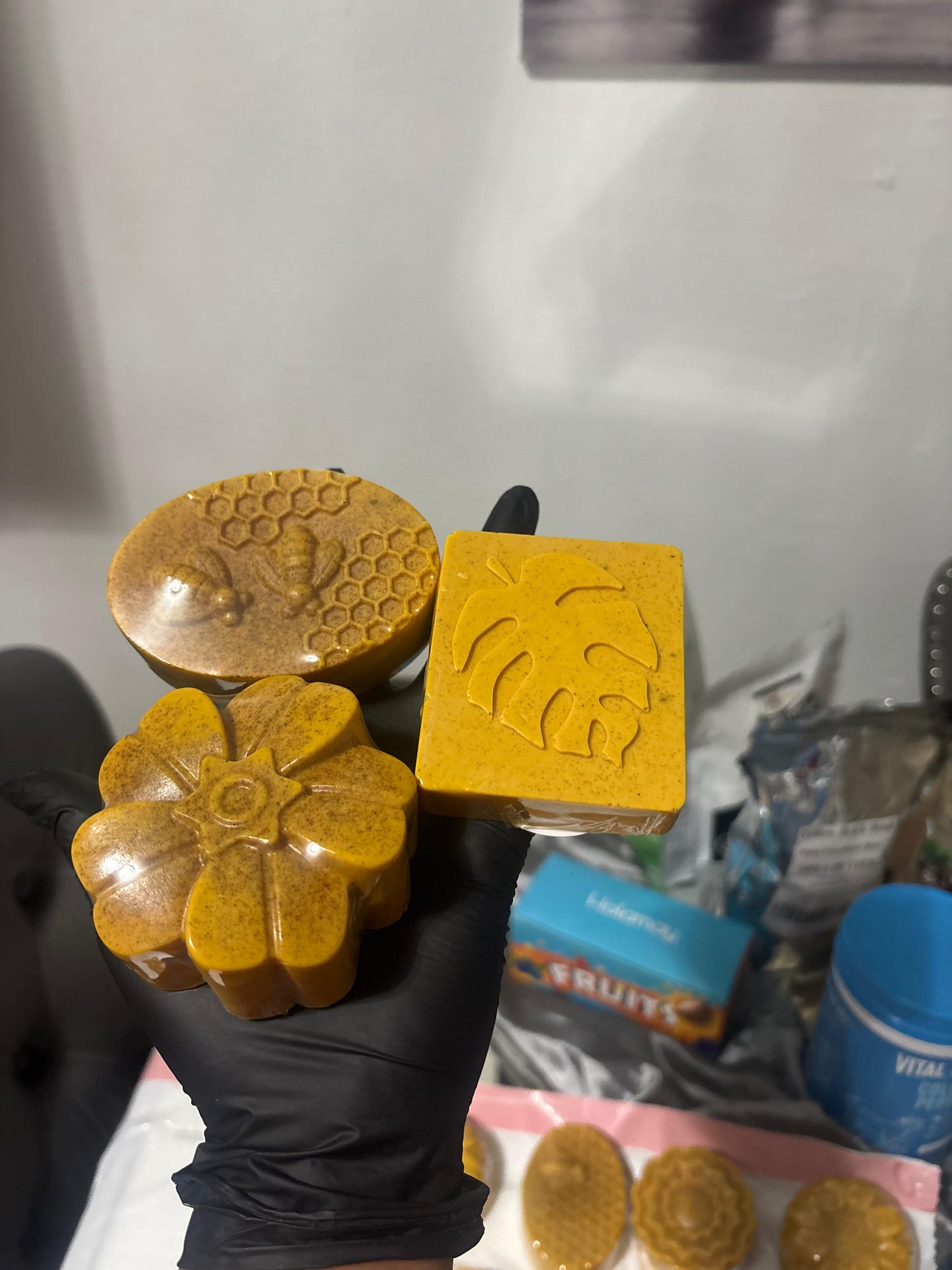 Handmade natural turmeric soap for face blemishes #1