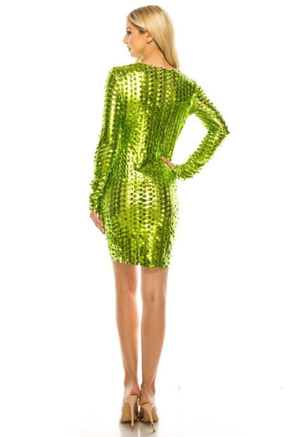 DRESS   CUTE GREEN MESH DRESS