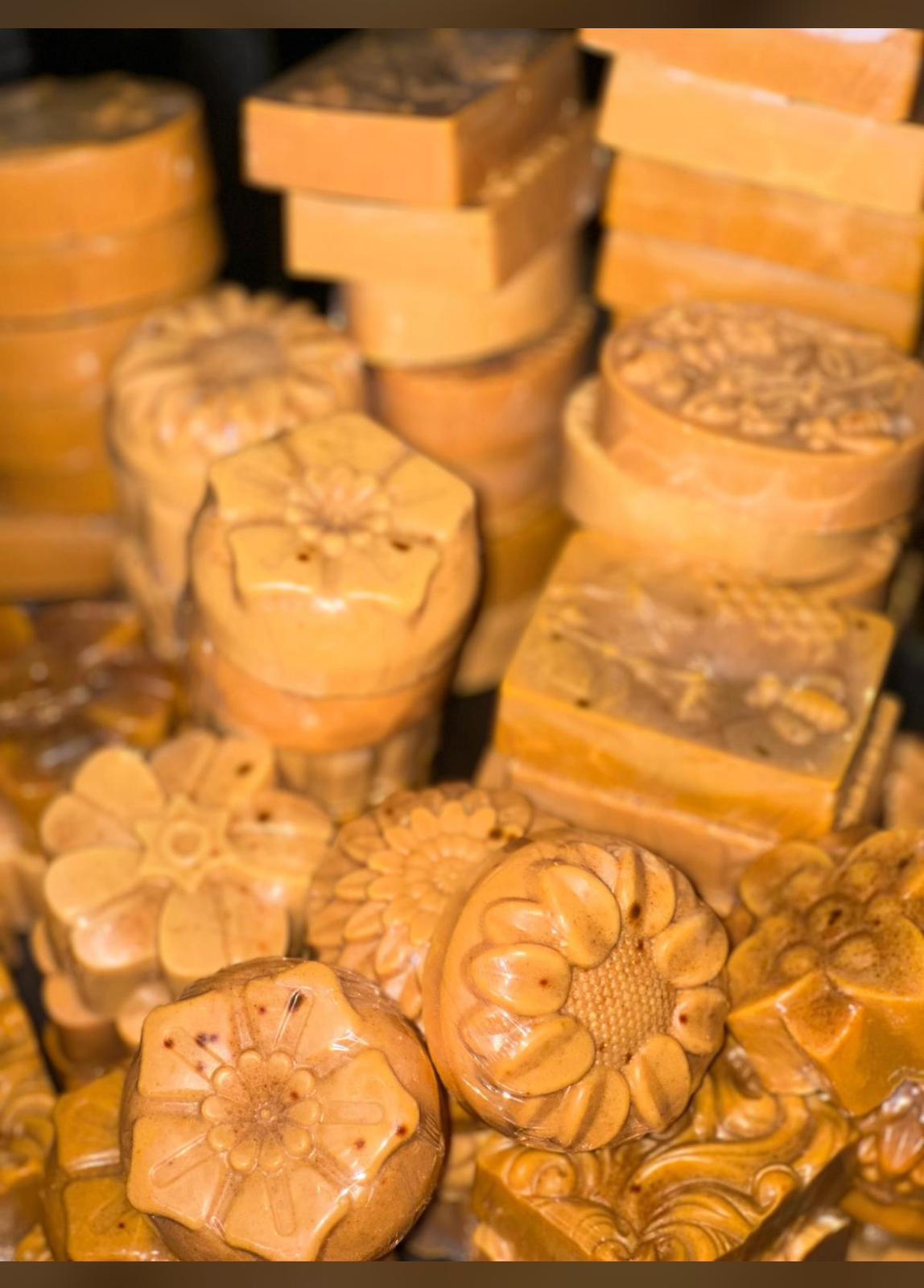 Handmade natural turmeric soap for face blemishes #1