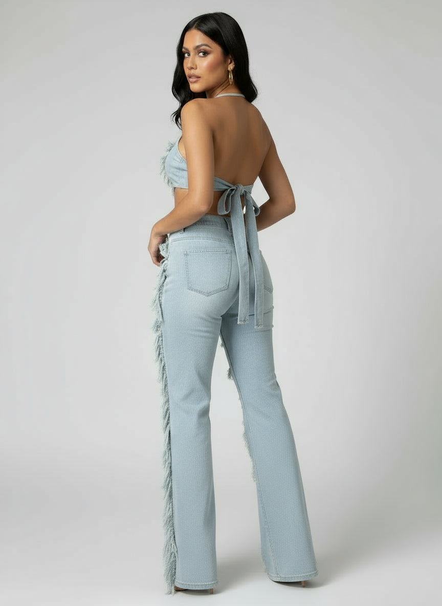 Two-piece denim set