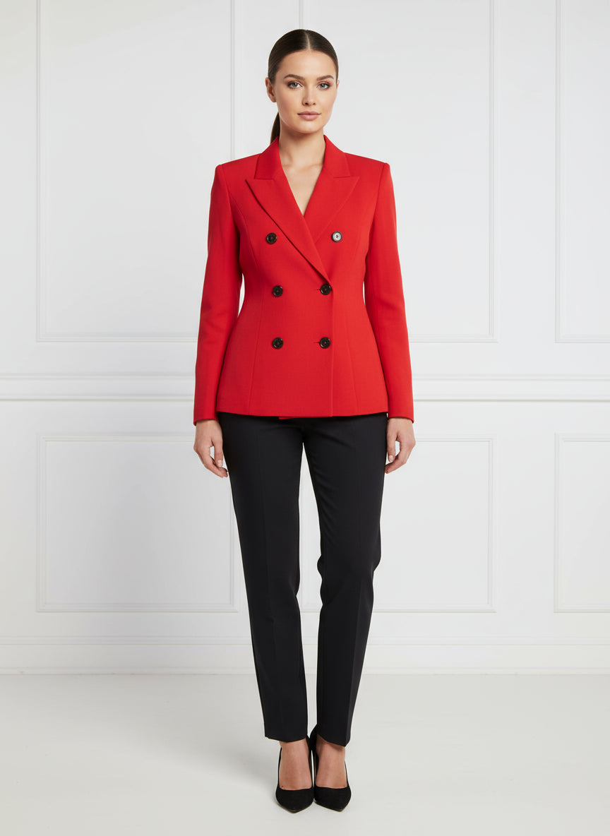 Beautiful red jacket with button design