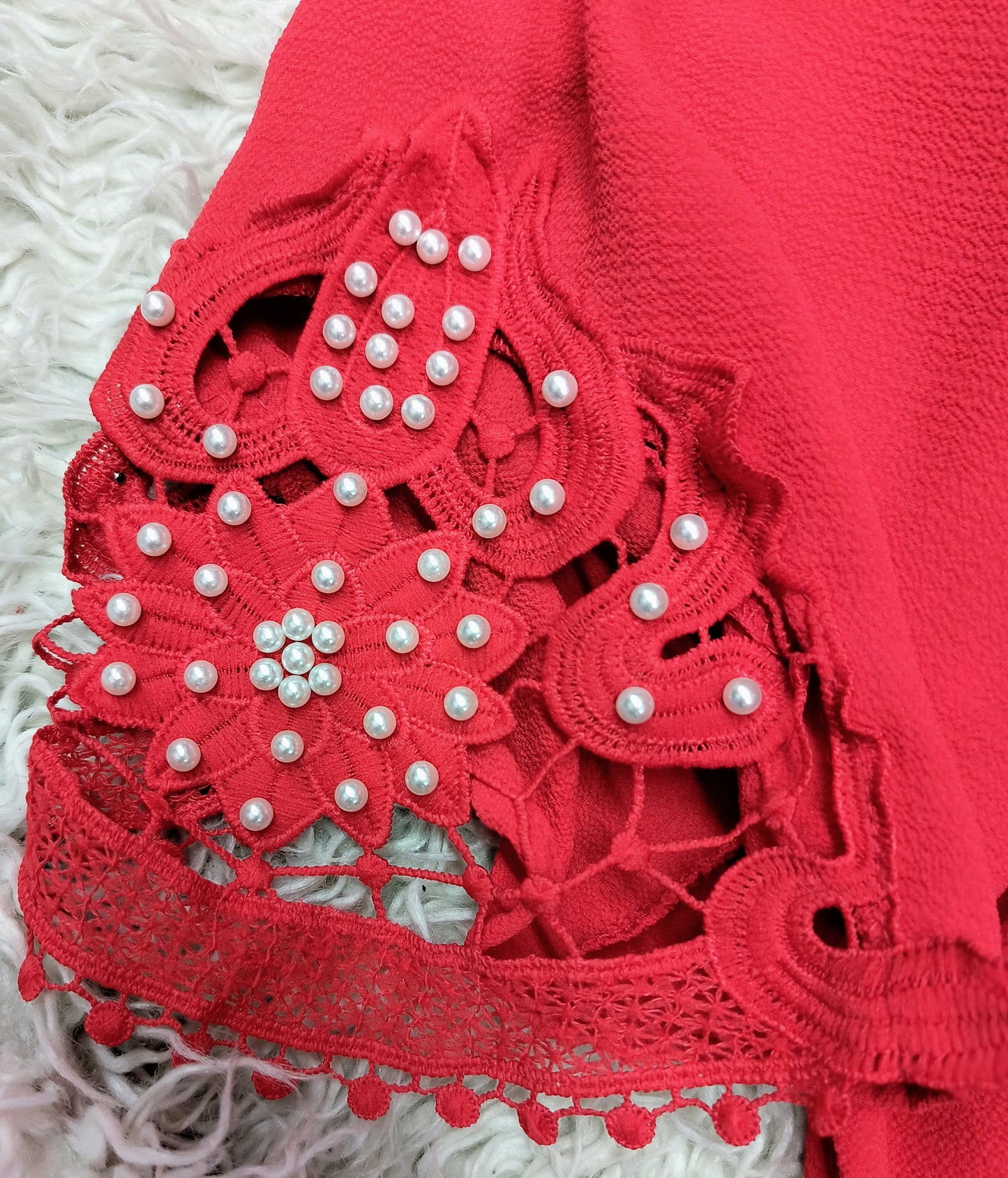 plus size red blouse