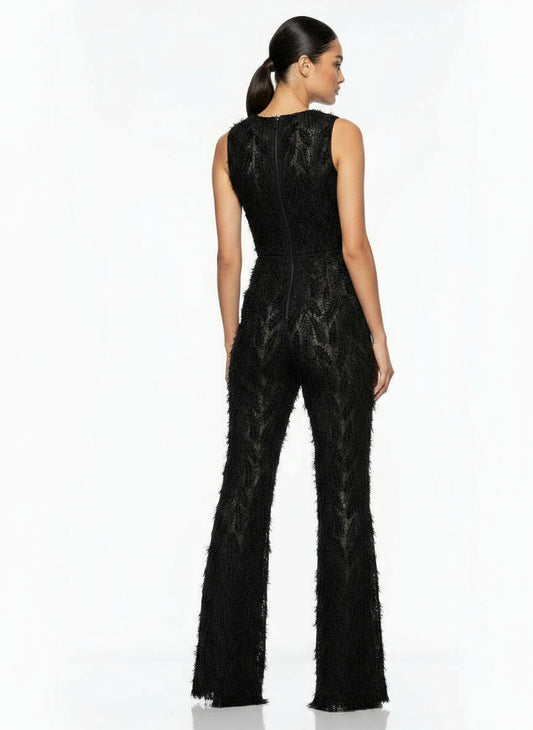 Yonsu all in transparent black with leaf design