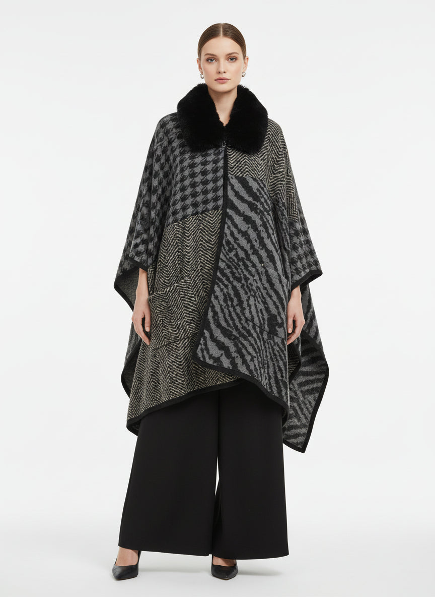 Poncho blanket for the cold