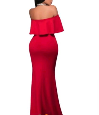 dress solid red beauty combined with elegance