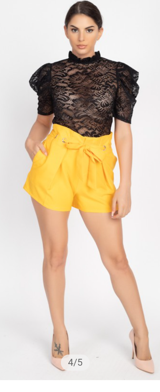 Summer 2020 new lemon yellow shorts ladies suit pants fashion shorts