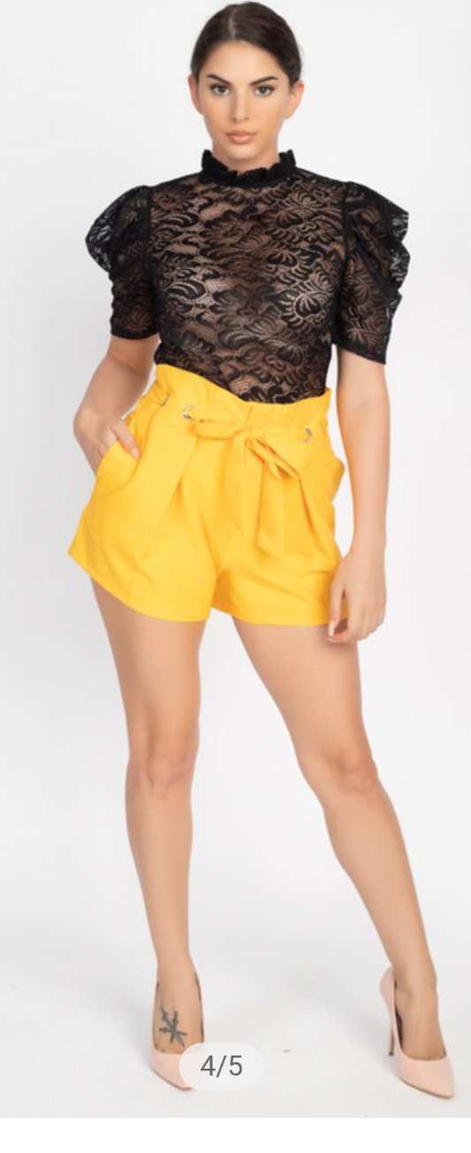 Summer 2020 new lemon yellow shorts ladies suit pants fashion shorts