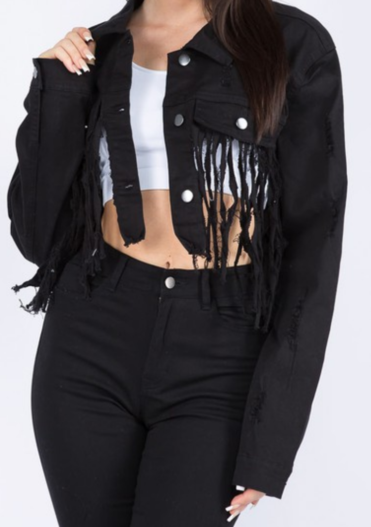 jacket in jean white.