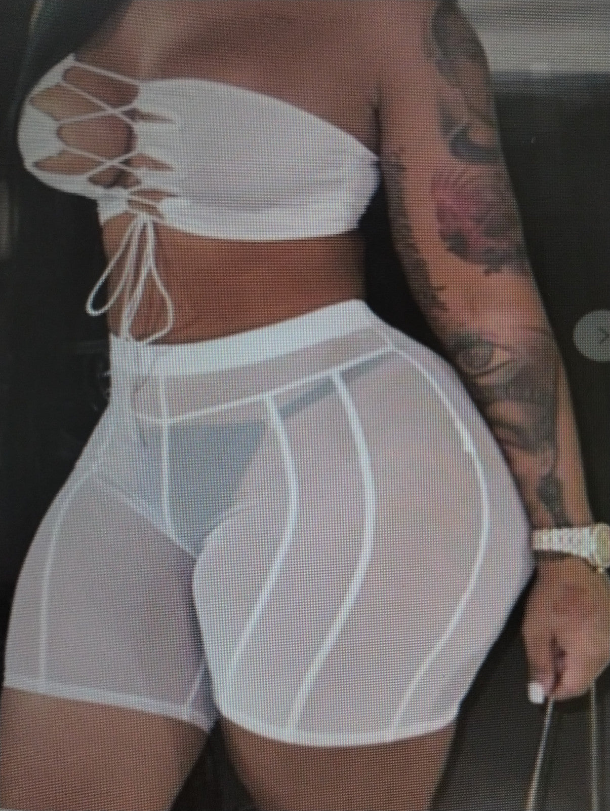 Stretch see through shorts
