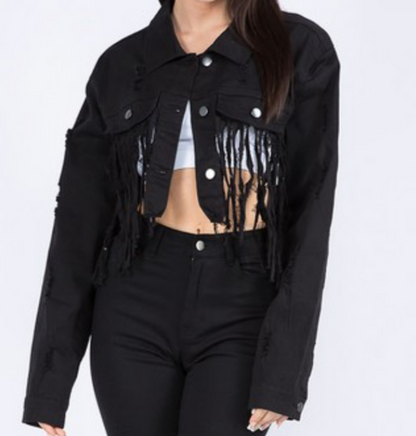 jacket in jean white.