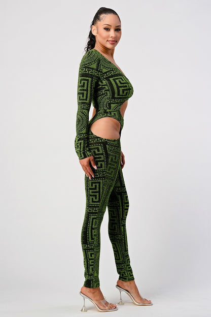 Shoulder out jumpsuit TWO COLORS CHOOSE YOURS