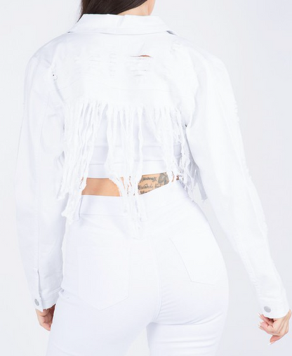 jacket in jean white.