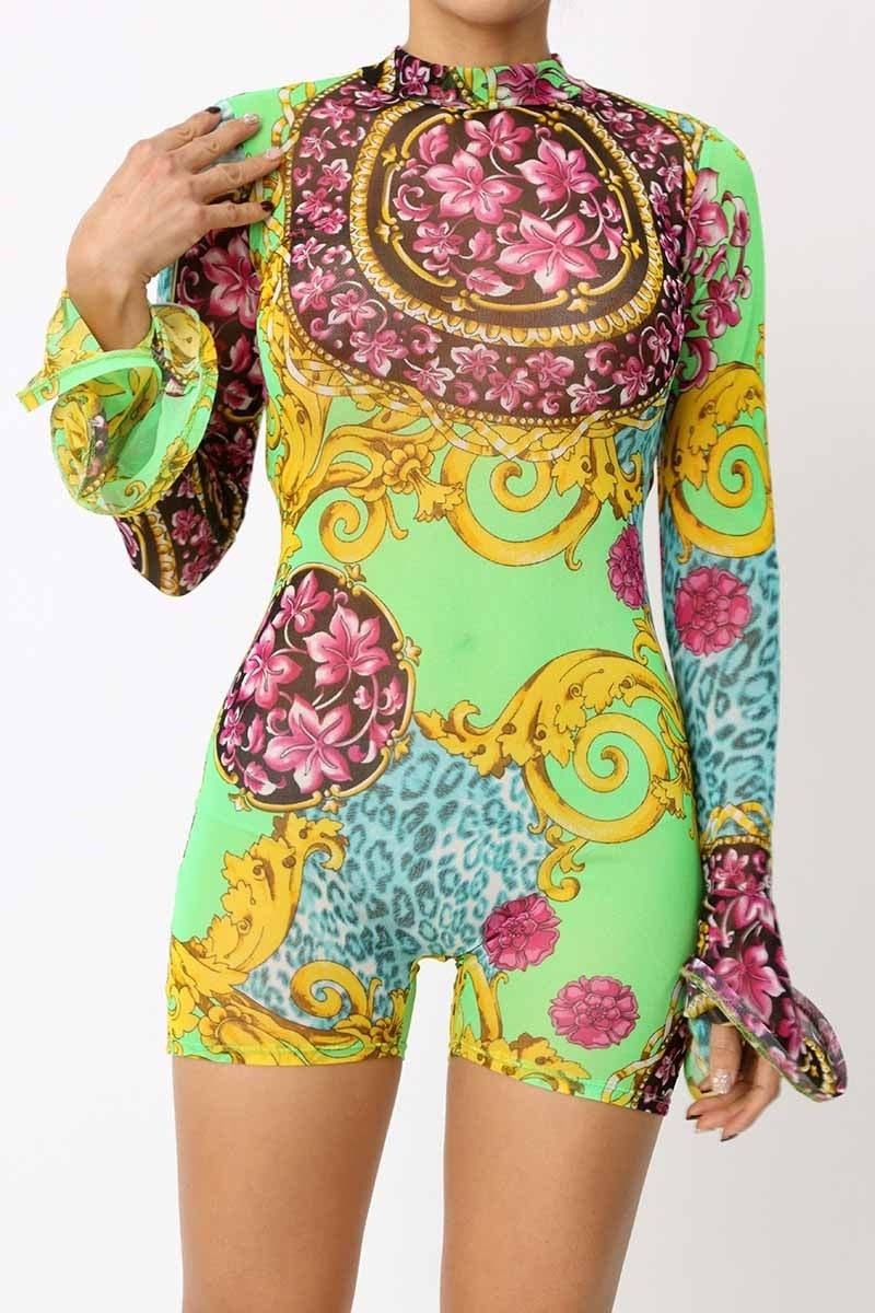 Rompers long sleeve Green