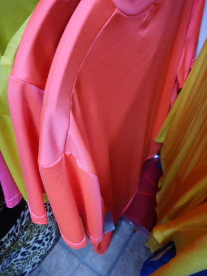 SWEATER AND CAPRI IN BRIGHT COLORS