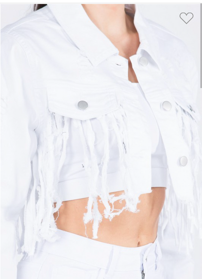 jacket in jean white.