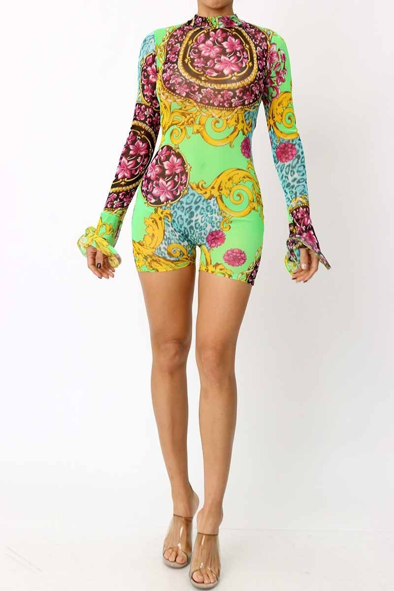 Rompers long sleeve Green