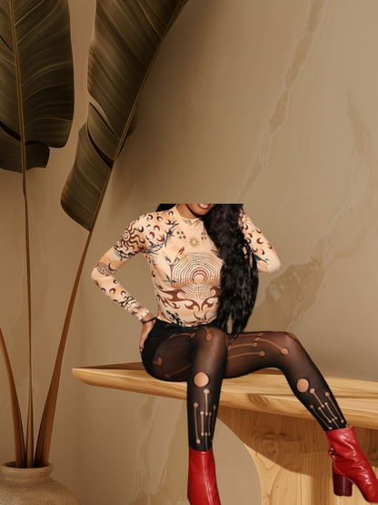 Designed and ripped hip hop pantyhose