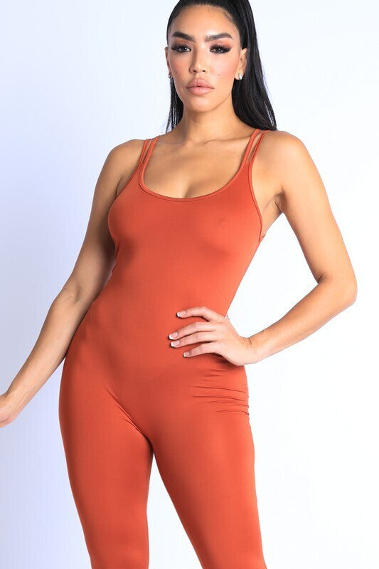 Spaghetti Strap Back Cut Out Jumpsuit 3 Colour