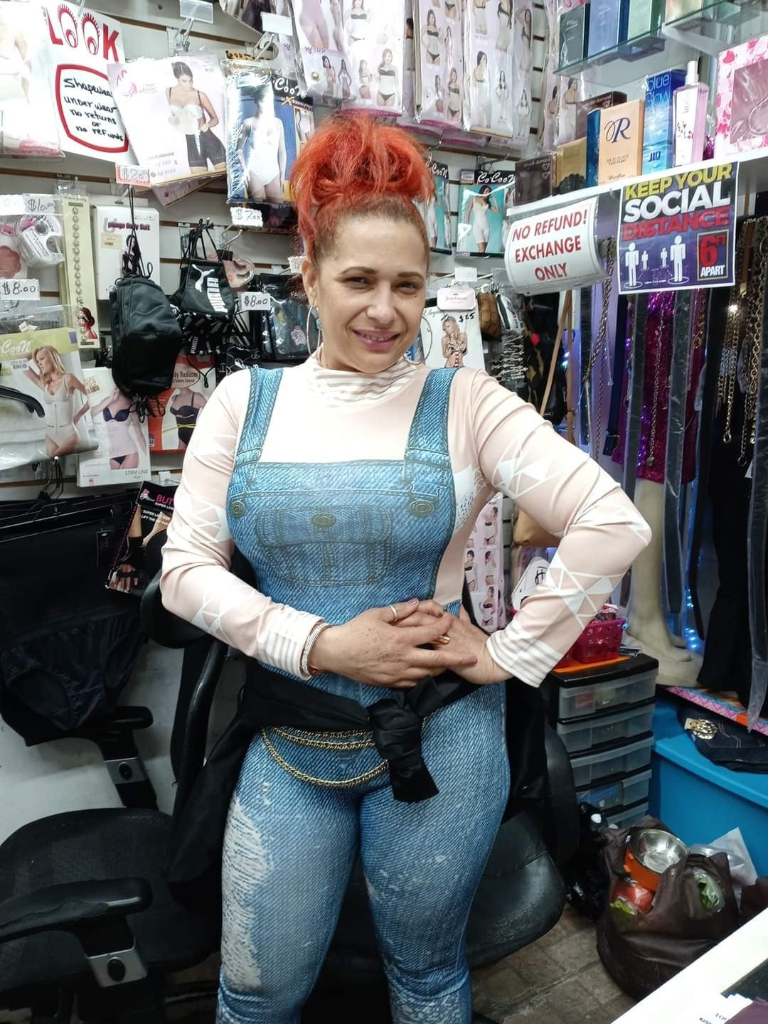 jumpsuit style fabric with spandex jean color