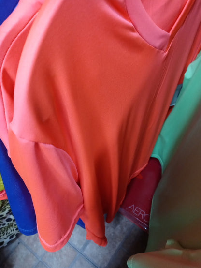 SWEATER AND CAPRI IN BRIGHT COLORS