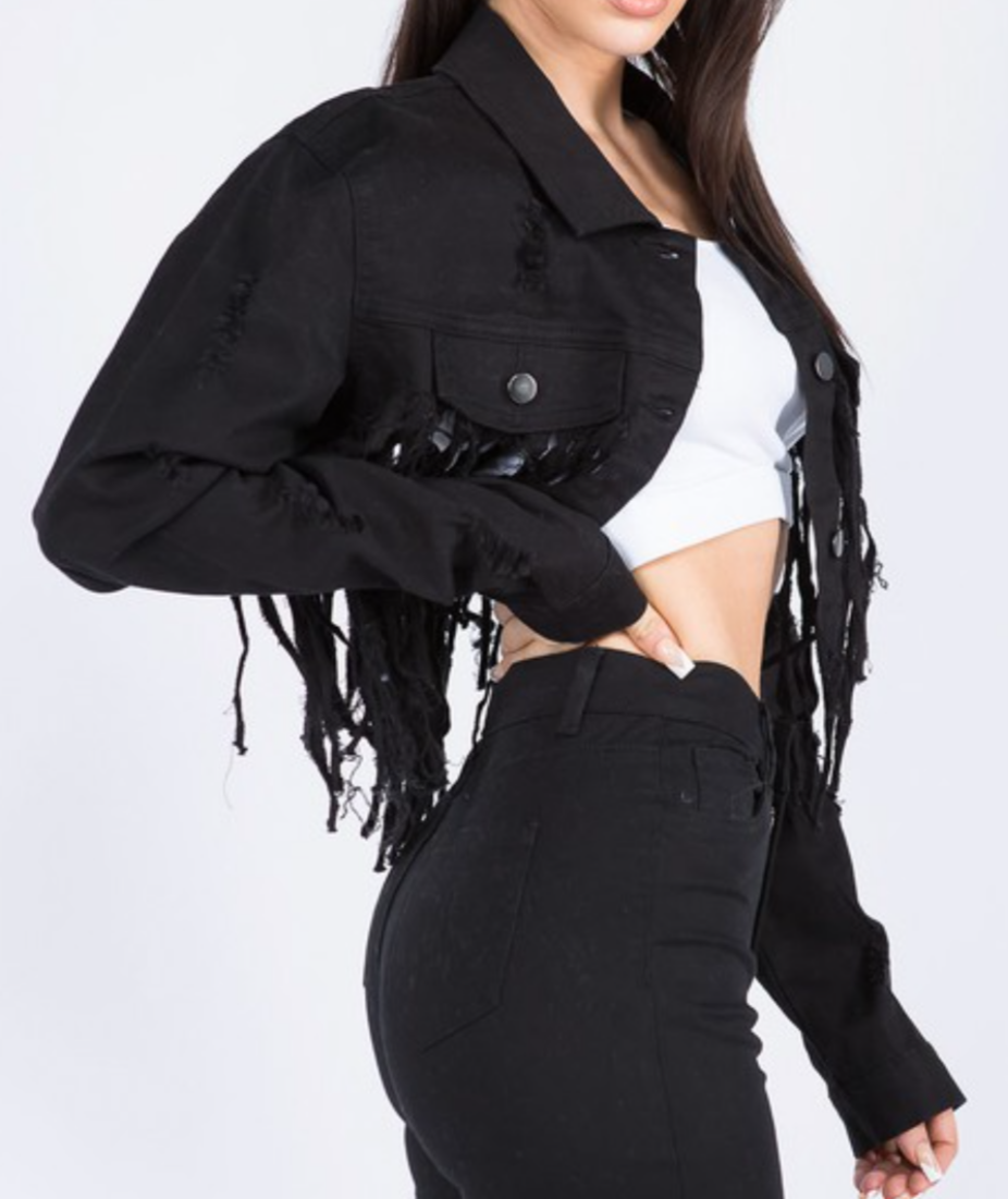 jacket in jean white.