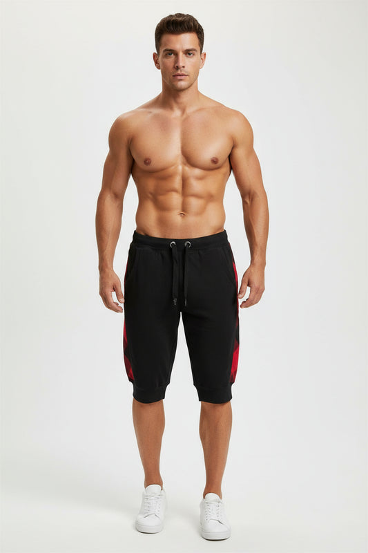 Mens Jogger Guys Contrast Drawstring Waist Pants