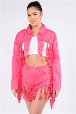 jacket in jean white.